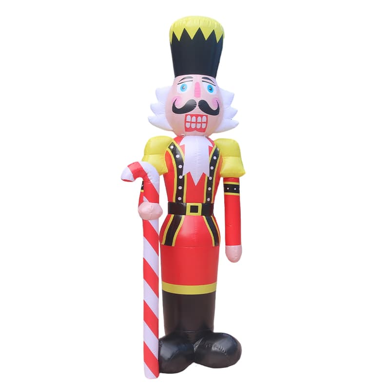 Inflatable Nutcracker Soldier with Candy Cane